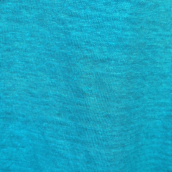 J.Crew 100% Linen Tee Shirt Turquoise Blue Short Cuffed Sleeves Breathable Top S - Picture 12 of 12